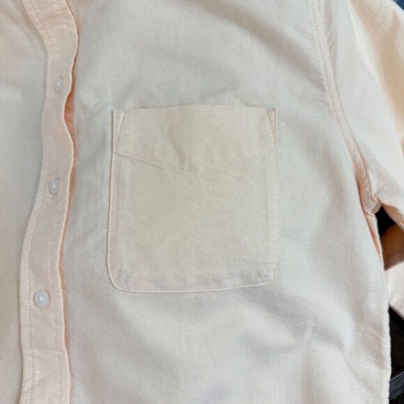 EVERLANE The Relaxed Oxford Shirt 0 Apricot Peach Pocket Button Up NWT B13 - Picture 4 of 6
